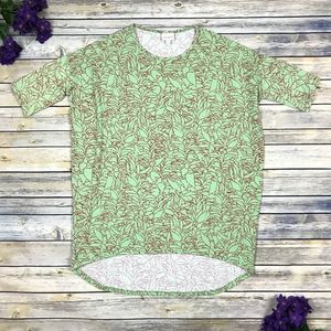 Lularoe Irma Green Floral Top